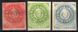 ARGENTINIEN 1862 - MiNr: 5 - 7  * / MLH - Unused Stamps