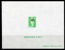 ST. PIERRE & MIQUELON - ÉPREUVE DE LUXE DU N° 587  MARIANNE BICENTENAIRE * * - SUP - Imperforates, Proofs & Errors