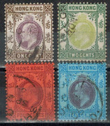 HONGKONG 1903 - MiNr: 61+62+63+66 Mit Wz: 2  Used - Gebruikt