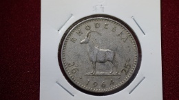 Rhodesia 2-1/2 Shillings = 25 Cents  1964 Km#4 (inv 00074) - Rhodesia