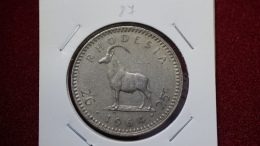 Rhodesia 2-1/2 Shillings = 25 Cents  1964 Km#4 (inv 00087) - Rhodesien