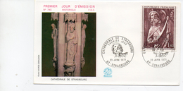 FDC France  Cathédrale De Strasbourg    YT  1654     57  Strasbourg  23/1/1971 - 1970-1979