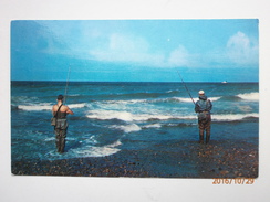 Postcard Surf Fishing At Montauk Point Long Island New York Fishermans Paradise My Ref B1103 - Long Island