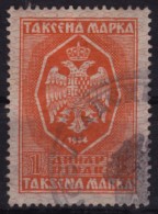 DARK NUMBER! - Yugoslavia 1934 - REVENUE / TAX Stamp - 1 Din - Used - Dienstzegels