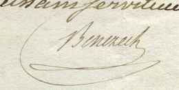 Révolution Française / Autographe Pierre BENEZECH Sur Lettre De Paris Bureau Des Rentes Le 8 Mars 1781 - 1701-1800: Vorläufer XVIII