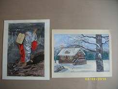 2 Peintures De D.NORMAND 1994 - Estampas