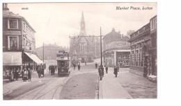 Angleterre Luton Market Place Commerce Boutique Automobile , Carte Non Voyagée - Andere & Zonder Classificatie