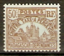 MADAGASCAR   -   TAXE   -   1908    Y&T N° 14 *. - Strafport