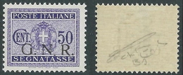 1944 RSI GNR BRESCIA SEGNATASSE 50 CENT VARIETà PUNTO PICCOLO DOPO N MH * - Y175-2 - Postage Due