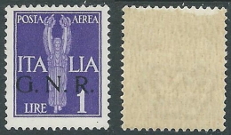 1944 RSI GNR BRESCIA POSTA AEREA 1 LIRA MH * - Y175 - Luftpost