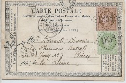 CTN45- EP CPO CIRCULEE JANVILLE  FEVRIER 1875 - Cartoline Precursori