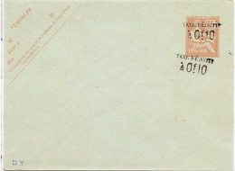 CTN45- EP ENVELOPPE MOUCHON 15c DOUBLE SURCHRGE - Standard Covers & Stamped On Demand (before 1995)