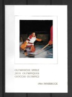 OLYMPISCHE SPIELE 1964 INNSBRUCK → Wunderschöne Gedenkausgabe Mit Foto Und Kompl.Satz - Storia Postale