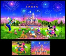 (231-232) PR China / Chine  2016 / Disneyland Set+  Sheet / Serie Et Bloc / Bf  ** / Mnh  Michel - Autres & Non Classés