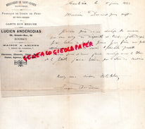 59 - ROUBAIX - LETTRE LUCIEN ANDERODIAS -GANTIER GANTERIE -MEGISSERIE ST SAINT JUNIEN- DARCONNAT 1883- AMIENS GANTS GANT - 1800 – 1899