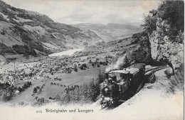 BRÜNIGBAHN → Dampfzug Oberhalb Lungern , Ca.1900 - Lungern