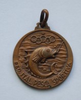 1959 - Old Medal- Fishing, Pesca, Pêche - Campionato Provinciales Aque Interne Di Milano - Pesca