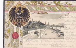 Alte Karte -all- Dresden -- Belvedere- Kamm, Dichtung-verlag Koch &bitriol - Dresden