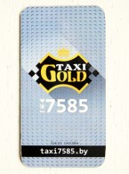 Magnetic Card From Belarus Gold Taxi - Publicitaires