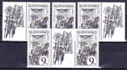 ** Slovaquie 1997 Mi 278+2x Zf+ZW, (MNH) - Unused Stamps