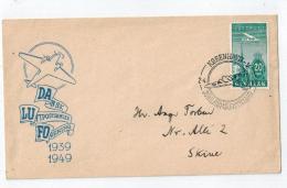 Lettre De Copenhague Poste Aérienne 1949 - Airmail