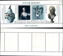 84339) Svezia-1979-arte Del Rococò Svedese-BF-n.7-nuova - Feuilles Complètes Et Multiples