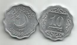 Pakistan 10 Paisha 1991.  KM 53 High Grade - Pakistan