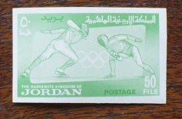 JORDANIE JEUX OLYMPIQUES , Escrime,  Yvert N° 421. NON DENTELE, IMPERFORATE Neuf Sans Gomme - Ete 1968: Mexico