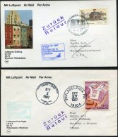 1987 Lufthansa First Flight Postcards(2) Montreal Canada / Philadelphia - First Flight Covers