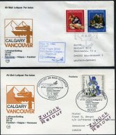 1983 Lufthansa First Flight (2) Vancouver, Canada / Frankfurt Germany - First Flight Covers