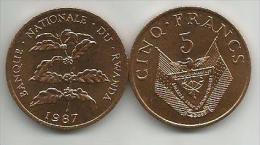 Rwanda 5 Francs 1987. High Grade - Rwanda