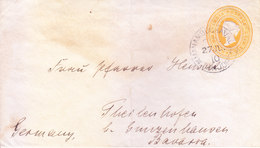 BRITISH INDIA - 1910 QUEEN VICTORIA 2A 6PIES POSTAL STATIONERY ENVELOPE -  MANAMBUCHAVAL, TANJORE TO GERMANY - 1902-11 King Edward VII