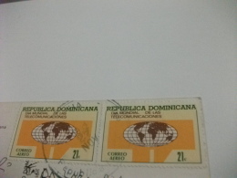 STORIA POSTALE FRANCOBOLLO COMMEMORATIVO DOMENICANA  PLAYA SOSUA PUERTO PLATA - Dominique