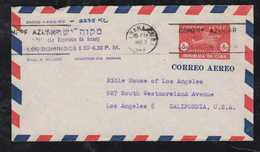 Kuba Cuba 1949 Airmail Stationery Envelope To USA - Lettres & Documents