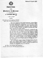 1863 PALERMO  - ISTRUZIONE PER LA FORMAZIONE DELLA CONTABILITÀ CARCERARIA - Décrets & Lois