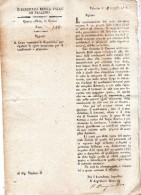 1826  PALERMO   -   SPESE OCCORRENTI PER I CONDANNATI IN PRIGIONIA - Décrets & Lois