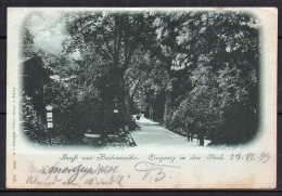 Allemagne, Badenweiler, Eingang In Den Park 1899 - Badenweiler