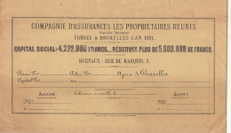 Grande Enveloppe Assurance Les Propriétaires Réunis - Banco & Caja De Ahorros