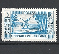 OCEANIA 1934 -1939 Spear Fishing   Hinged - Used Stamps