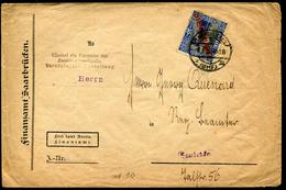 SARRE - SERVICE N° 12 / LETTRE DE SAARBRÜCKEN LE 9/8/1922 - TB - Dienstzegels