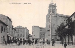 CPA 11 SIGEAN PLACE DE L EGLISE  1930 Animée - Sigean
