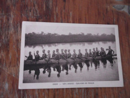 Gabon Sur L Ogooue Ecolieres En Pirogue - Gabon