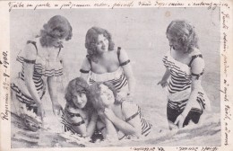 WOMANS ON THE BEACH 1900_SWIMMING COSTUMES _NICE CARD_CIRCULATED - Women