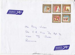 4627FM- CHRISTMAS, PILLOW, ANGEL, CANDLE, ROCKING HORSE, STAMPS ON COVER, 2010, NETHERLANDS - Lettres & Documents
