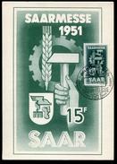 SARRE - N° 293 / CM DE SAARBRUCKEN LE 12/5/1951 - TB - Cartes-maximum