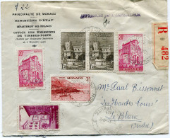 MONACO LETTRE RECOMMANDEE DEPART MONACO-VILLE 9-2-1943 PRINCIPAUTE POUR LA FRANCE - Covers & Documents