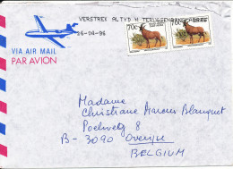 South Africa Air Mail Cover Sent To Belgium 26-4-1996 - Poste Aérienne
