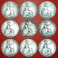 § MISTRESS OF SEAS: UNITED KINGDOM★COMPLETE SET PENNY 1902-1910! LOW START★NO RESERVE! EDWARD VII (1902-1910 - Collezioni