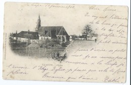 1182 - La Loupe - L'Eglise Eglise - Vignette - Circulée Pour Nogent Le Rotrou Vallée Pension Ballot 1902 - La Loupe