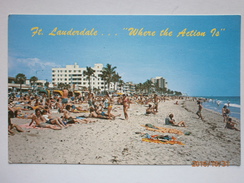 Postcard Fort Lauderdale Where The Action Is FL My Ref B1131 - Fort Lauderdale